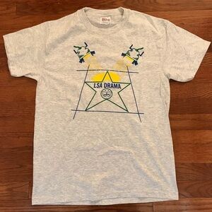 GRAY MENS T-SHIRT LSA DRAMA MEDIUM THEATER SCHOOL EDUCATION